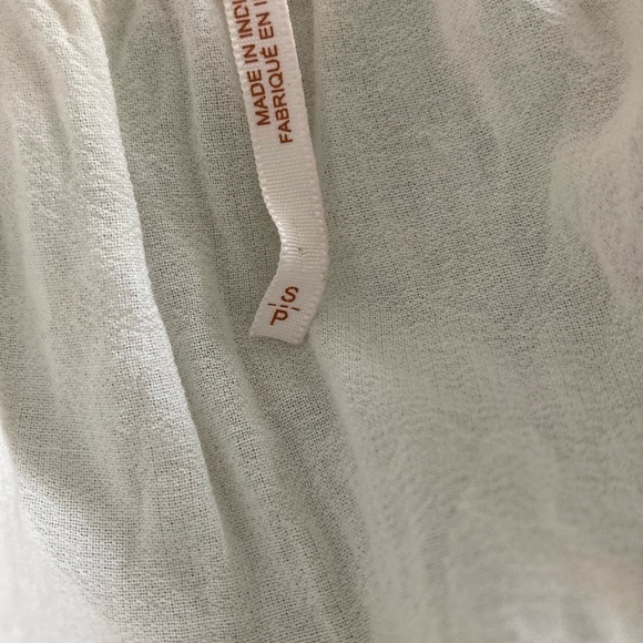 Free People Boho Blouse Olive Rose Size Small - Picture 6 of 10